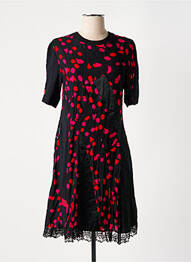 Rochie midi croială fluidă mâneci scurte negru KOCHÉ femme