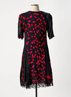 Rochie midi croială fluidă mâneci scurte negru KOCHÉ femeie