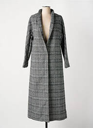 Palton lung croială dreaptă fără glugă negru SHIRTAPORTER femme