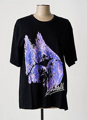 Tricou imprimeu fantezie mâneci scurte negru KOCHÉ femeie