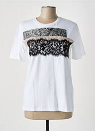 Tricou imprimeu fantezie mâneci scurte alb KOCHÉ femme