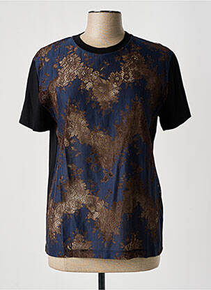Tricou imprimeu fantezie mâneci scurte negru KOCHÉ femeie
