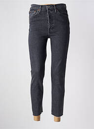 Blugi cu croială slim elasticitate talie înaltă negru RE / DONE femme