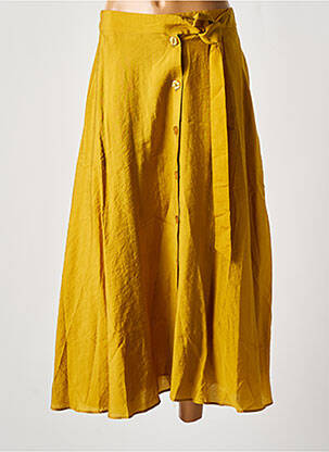 Fustă midi galben SAMSOE & SAMSOE femeie