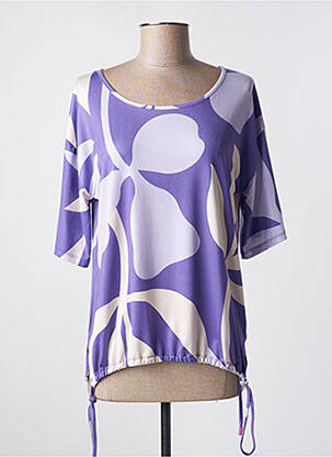 Top elasticitate mâneci scurte violet SCORZZO femeie