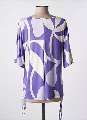 Top elasticitate mâneci scurte violet SCORZZO femeie