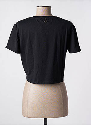 Tricou croială dreaptă mâneci scurte negru RELISH femeie