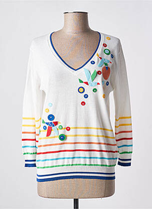 Pulover alb JEI'S BY LETIZIA DENARO femeie