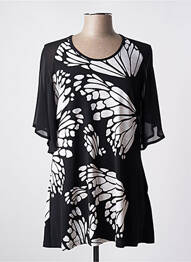Tricou imprimeu fantezie mâneci scurte negru JOSEPH RIBKOFF femeie