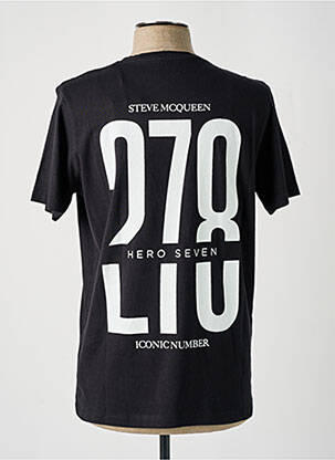 Tricou elasticitate mâneci scurte negru HERO SEVEN bărbat