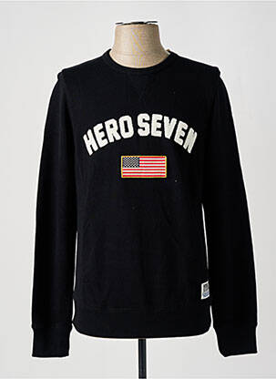 Hanorac țesătură jersey mâneci lungi negru HERO SEVEN bărbat