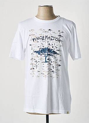 Tricou bio mâneci scurte alb FYNCH-HATTON bărbat