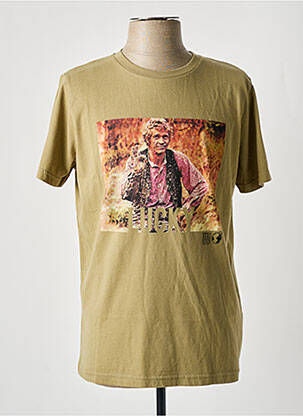 Tricou croială cambrată mâneci scurte verde HERO SEVEN bărbat