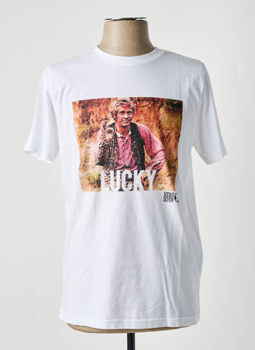 Tricou alb HERO SEVEN bărbat