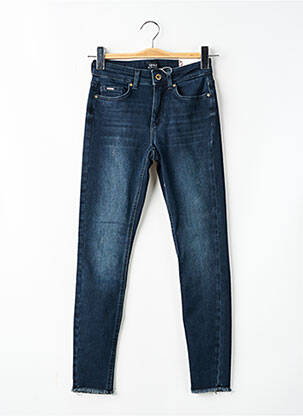 Blugi skinny efect uzat decolorat mărime normală albastru ONLY femeie