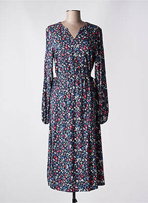 Rochie midi imprimeu floral mâneci lungi albastru CECIL femeie