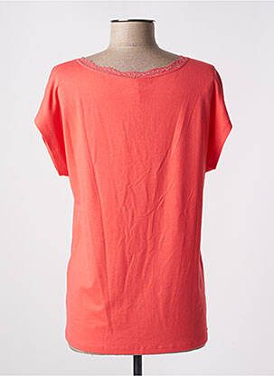 Tricou guler în v mâneci scurte portocalie ONLY femeie