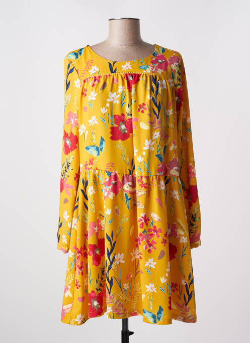 Rochie scurtă galben ONLY femeie