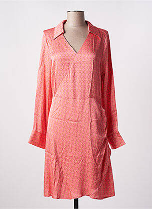 Rochie midi imprimeu fantezie mâneci lungi roz ESQUALO femeie