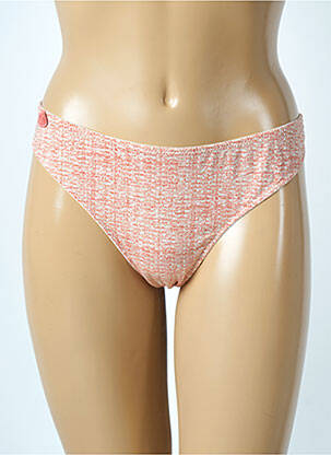 Tanga efect material satinat portocalie MARIE JO femeie