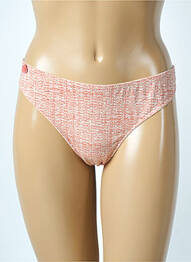 Tanga efect material satinat portocaliu MARIE JO femme