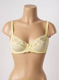 Sutien efect material satinat sutien cupe întregi cu decolteu înalt galben MARIE JO femme