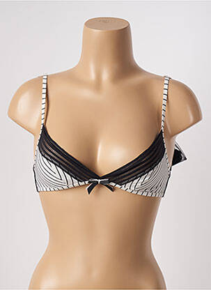 Sutien efect material satinat top triunghiuri alb MARIE JO femeie