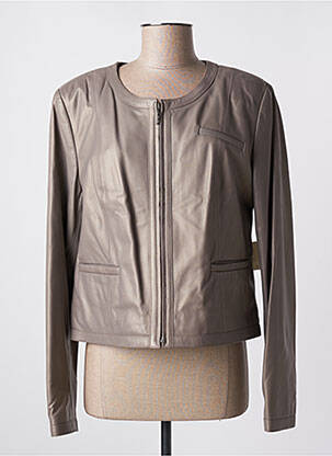 Geacă din piele gri JACQUES LOOCI femeie