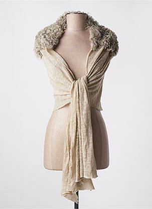 Cardigan petrecut elasticitate bej CUTULI CULT femeie