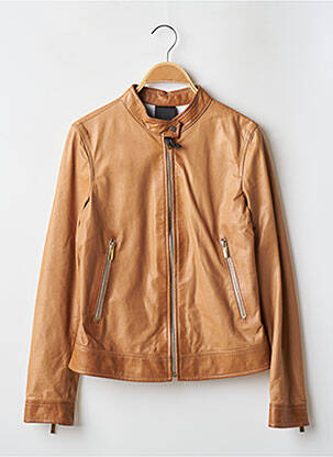 Geacă din piele maro LA CANADIENNE bărbat