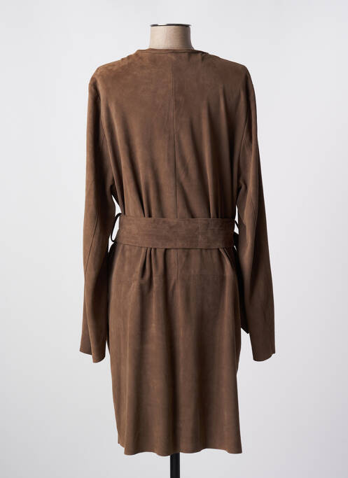 Geacă din piele maro CANADIENNE GRIFFES femeie