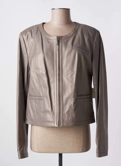 Geacă din piele gri JACQUES LOOCI femeie