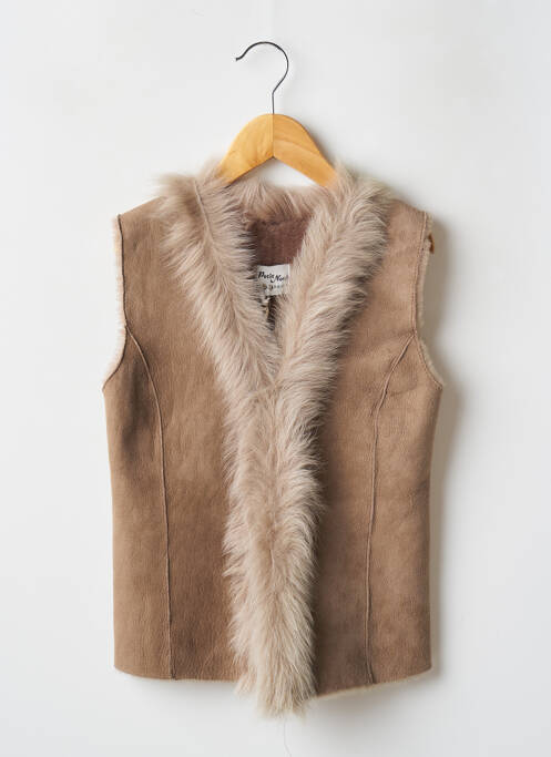 Vestă fără mâneci bej PETIT NORD fată