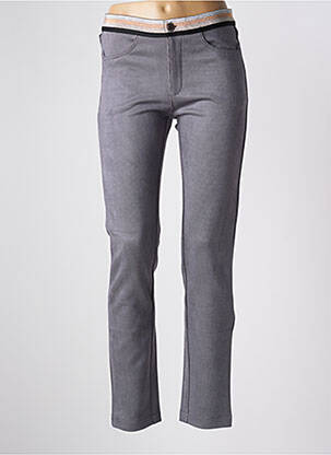 Pantalon slim talie elastică mărime normală gri WALTRON femeie