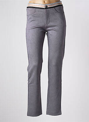 Pantalon slim talie elastică mărime normală gri WALTRON femeie