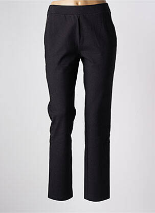 Pantalon slim talie elastică mărime normală negru TELMAIL femeie
