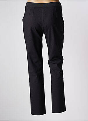 Pantalon slim talie elastică mărime normală negru TELMAIL femeie