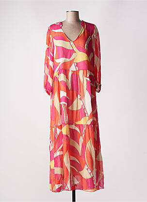 Rochie lungă roz MARIA BELLENTANI femeie