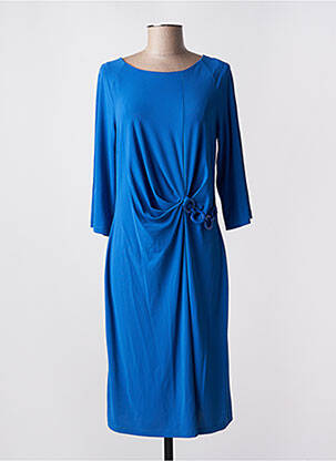 Rochie midi mâneci 3/4 mâneci 3/4 albastru MARIA BELLENTANI femeie