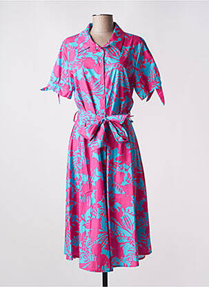 Rochie midi roz LEO & UGO femeie