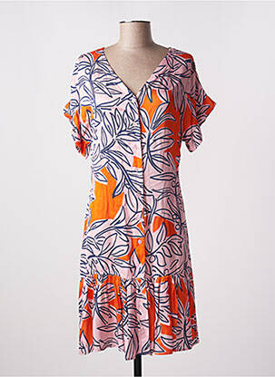 Rochie midi roz LEO & UGO femeie