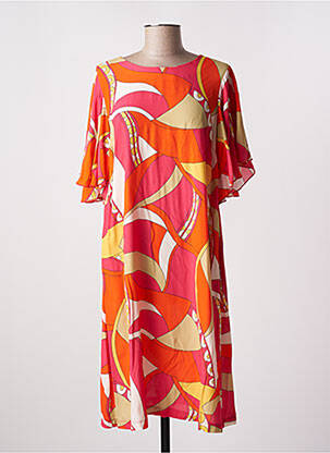 Rochie midi portocaliu MARIA BELLENTANI femeie