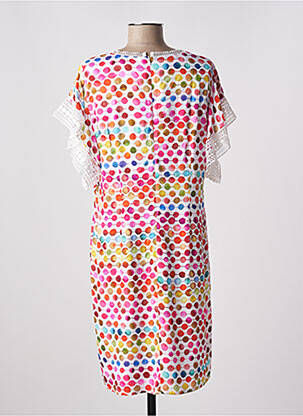 Rochie midi croială fluidă mâneci scurte alb PAUSE CAFE femeie