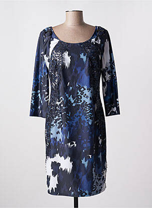 Rochie midi mâneci 3/4 mâneci 3/4 albastru LESLIE femeie