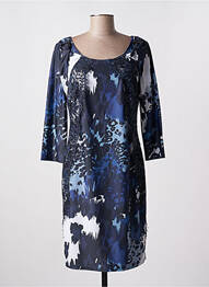 Rochie midi mâneci 3/4 mâneci 3/4 albastru LESLIE femme