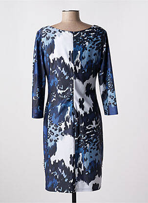 Rochie midi mâneci 3/4 mâneci 3/4 albastru LESLIE femeie