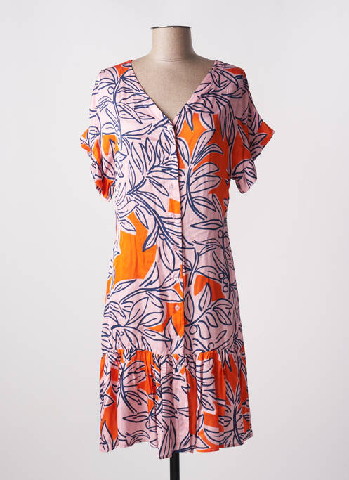 Rochie midi roz LEO & UGO femeie