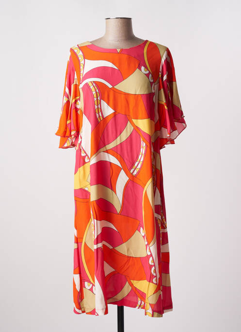 Rochie midi portocaliu MARIA BELLENTANI femeie