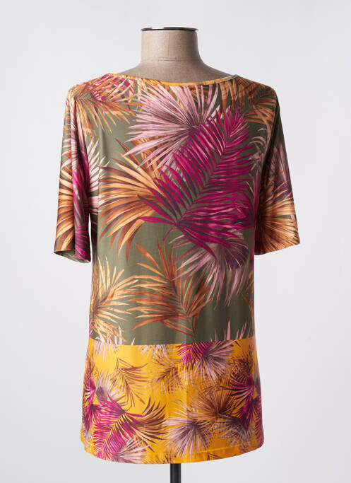 Tricou mâneci trei sferturi mâneci scurte verde ELEONORA AMADEI femme