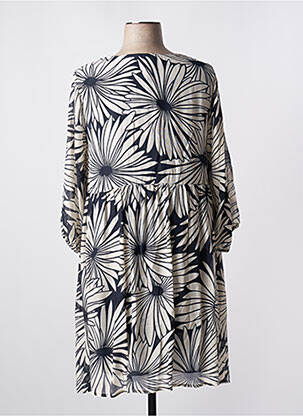Rochie midi imprimeu floral mâneci 3/4 albastru MARIA BELLENTANI femeie
